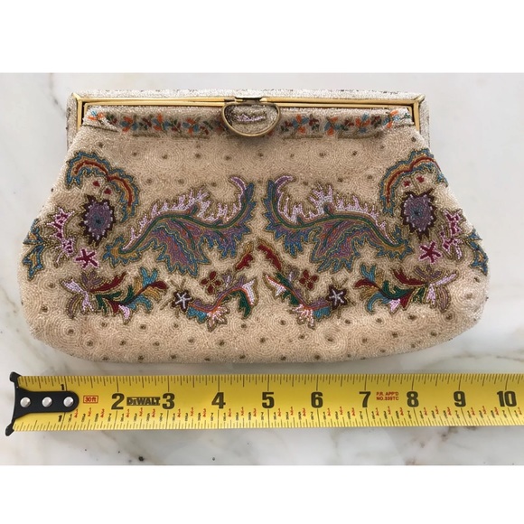 BASS BY JOSEF VINTAGE HANDMADE BEADED CLUTCH - Picture 12 of 16